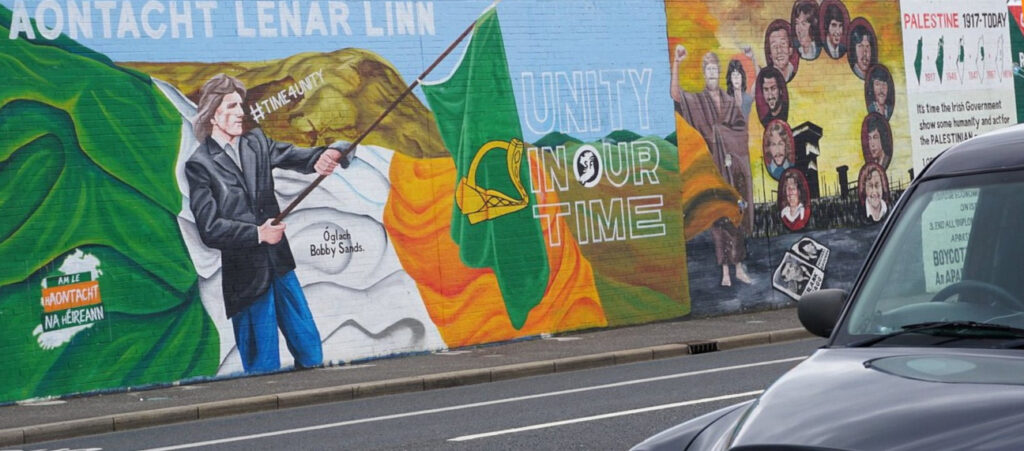Bobby Sands, Unity in our time mural, International Wall, Divis Street